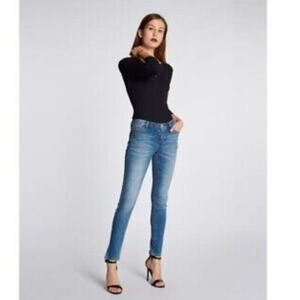 Morgan De Toi Blue Wash Embellished Skinny Jeans US Size 30
